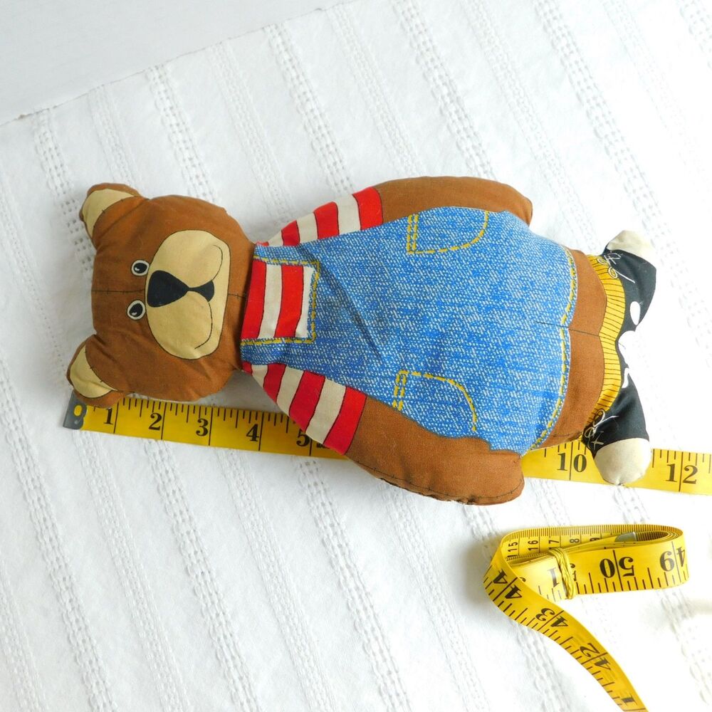 Bear Family Pillow Stuffed Plush Lot of 3, Cut & Sew Fabric 1970 Mr Mrs Vintage - Picture 13 of 14